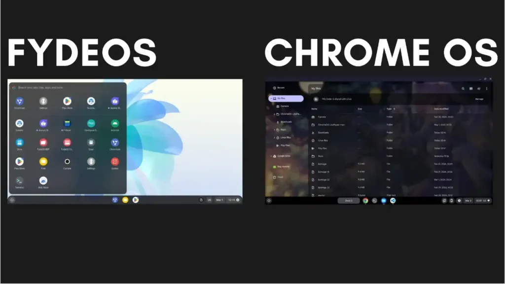 Key Features Comparison: FydeOS vs Chrome OS