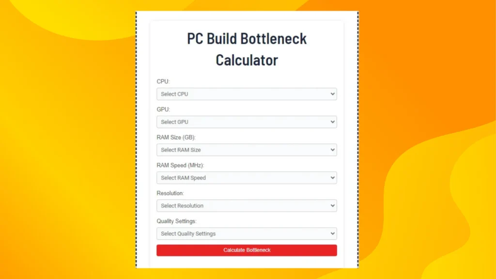 PC Builds Bottleneck Calculator